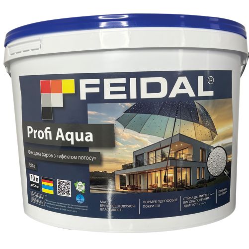 Фарба силіконова Feidal Profi Aqua мат білий 10л