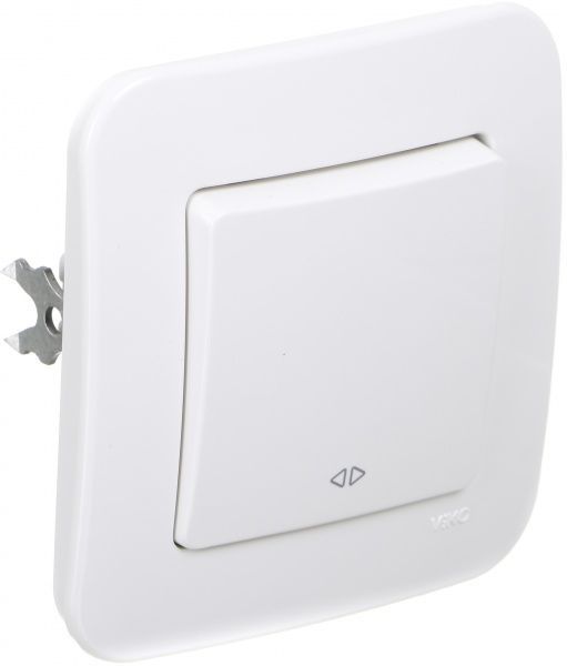 Перемикач перехресний одноклавішний Viko Rollina без підсвітки 10 А 250В білий 90420031