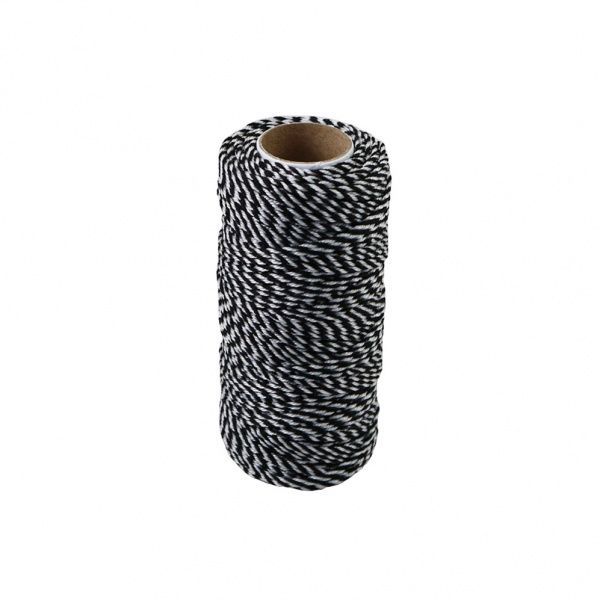 Шнур Радосвіт полипропиленовый плетеная 1,2 мм 80 м черно-белый