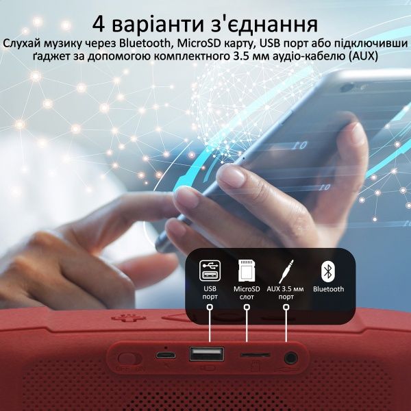 Портативна колонка Promate OutBeat 6 Вт 2.0 red 