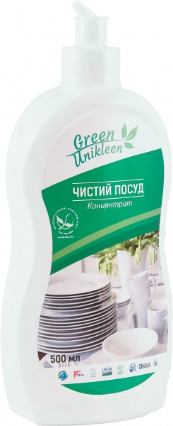 Средство для ручного мытья посуды Green Unikleen Чистая посуда 0,5л