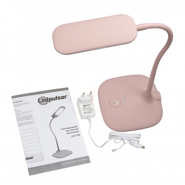 Настольная лампа офисная LedPulsar ALT-319P LED 7 Вт розовое золото ALT-319P, 7Вт, персик 