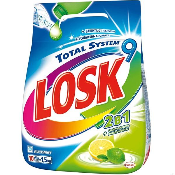 Пральний порошок Losk Інтенсив 2 в 1 1.5 кг