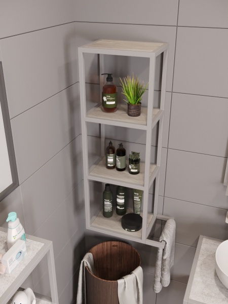 Стеллаж Altstahl Cante 3/1 с одним поручнем (250х340х980) серый