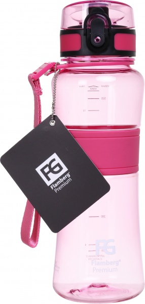 Пляшка для води Smart 550 мл рожевий Flamberg