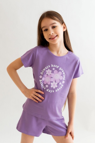 Футболка для дівчаток KOSTA р.110–116 фіолетовий 2157-9 