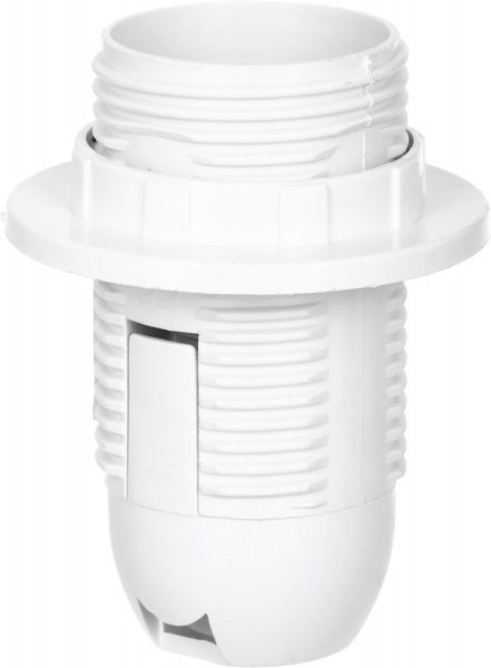 Патрон электрический UP! (Underprice) с гайкой 4 А E14 пластик белый