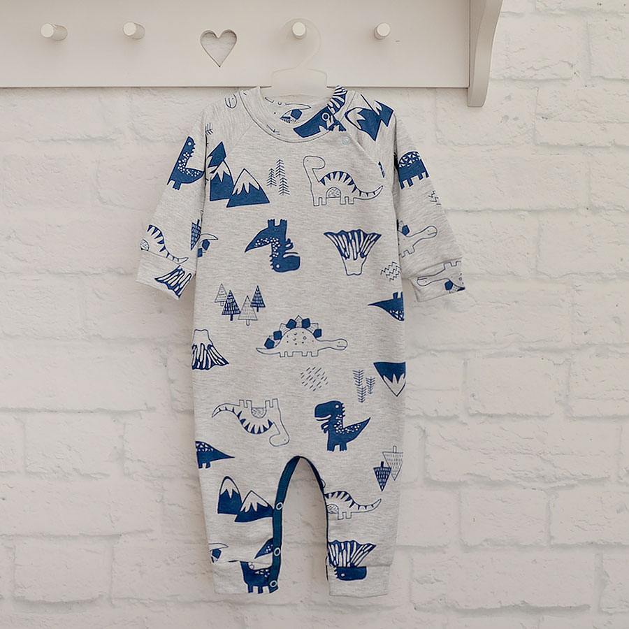 Ромпер-реглан для мальчика Blanka Дино р.62-68 серый 110838