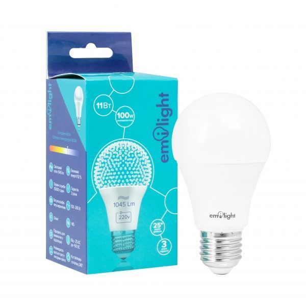 Лампа світлодіодна Emilight 11 Вт A60 матова E27 220 В 4100 К 
