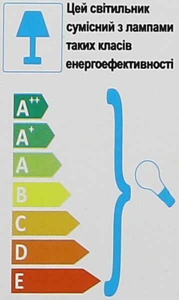 Бра Accento lighting ALKK-GH96284-1W 1x40 Вт E14 чорний 