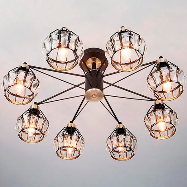 Люстра потолочная Strotskis Lord 70075/8 8x60 Вт E14 черный 