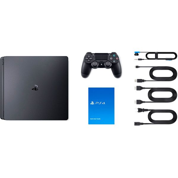 Ігрова консоль Sony PlayStation 4 Slim 1Tb в комплекті з 3 іграми і підпискою PS Plus 9382102 black