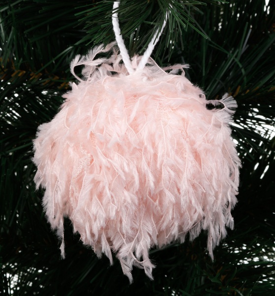 Шар новогодний Shunda пенопластиковый 80 мм розовый SDA212980PK