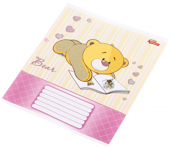 Зошит шкільний з глітером 12 аркушів у лінійку в асортименті Мрії збуваються