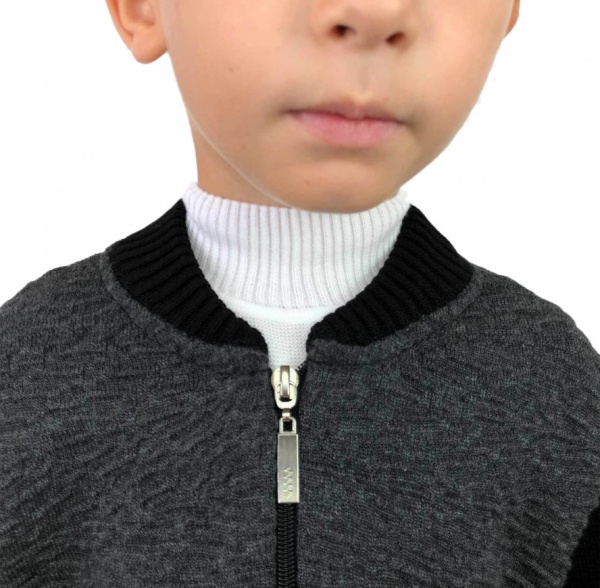 Бомбер для мальчика ART KNIT р.116 серый 