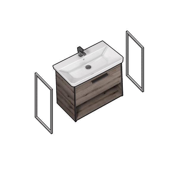 Опора для тумбы Мойдодыр металическая чёрная