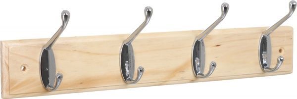 Вішалка Larvij на 4 гачка Сосна 363х60х12 мм