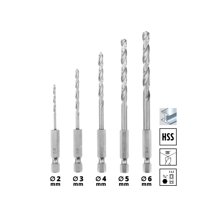 Набор сверл универсальных Einhell металл/дерево/бетон M-CASE 16 шт. 108953