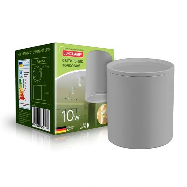 Светильник точечный Eurolamp Тубус LED 10 Вт 4000 К серебряный 