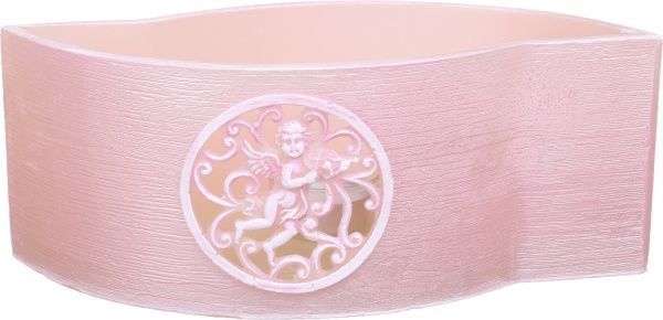 Подсвечник фонарик-лодочка Амур, 28 см, розовый Pako-If