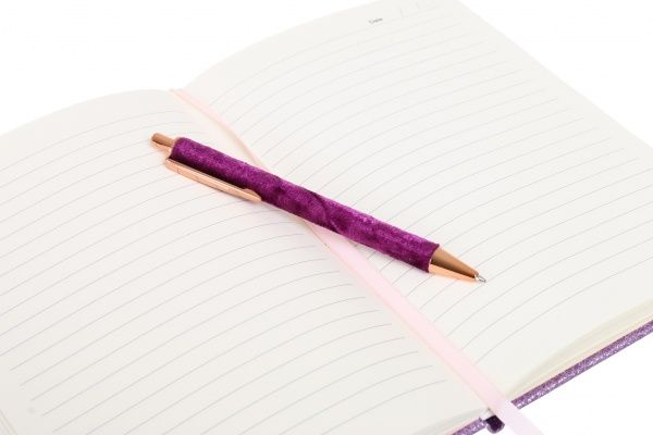 Блокнот Фиолетовый блеск с ручкой A5 80 листов