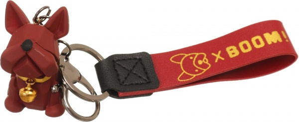 Брелок Бульдог красный