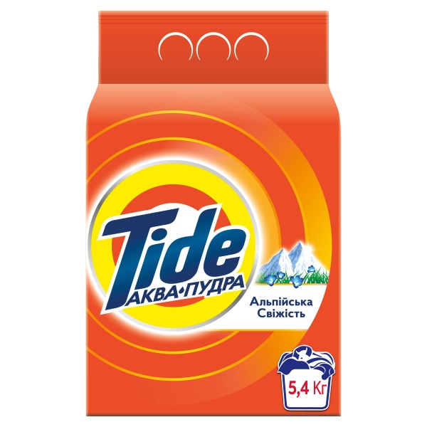 Порошок для машинной стирки Tide Аква-Пудра Альпийская свежесть 5,4 кг 