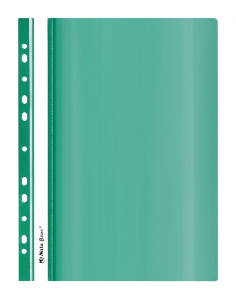 Скоросшиватель А4 с прозрачным верхом зеленая Nota Bene