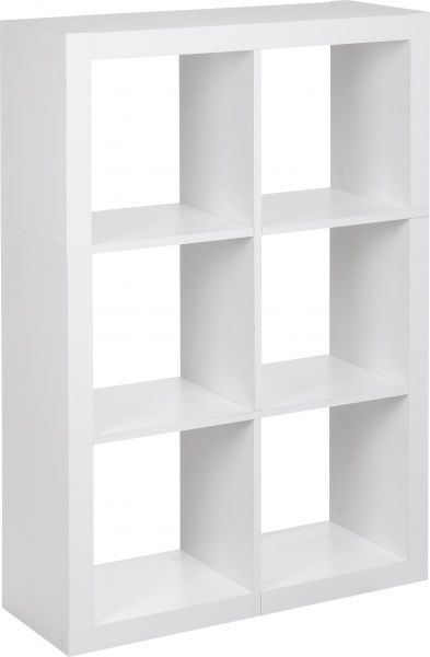 Стелаж двосторонній Кубус МІКС 2х3, 792x1146x290 мм білий 