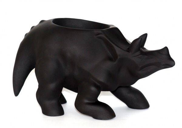 Кашпо декоративне Animal Land Тріцератопс чорний 00548 Дон Пион