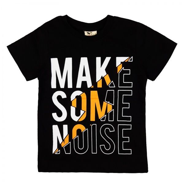 Футболка для мальчика AKKU Make Some р.110 черный 9064 
