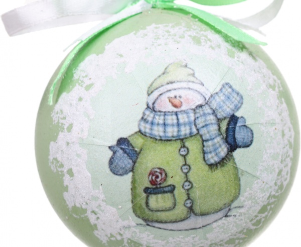 Шар новогодний Декупаж d 80 мм в ассортименте