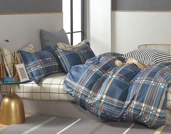 Комплект постельного белья Color stripes полуторный разноцветный/в полоску La Nuit 