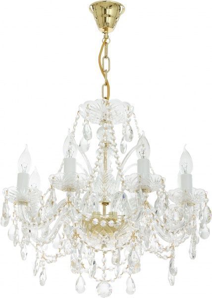 Люстра подвесная Crystal Life 8x40 Вт E14 золото A1116LM-8GO 