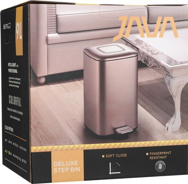 Ведро с педалью JAVA JH-8855TFK-9L-black