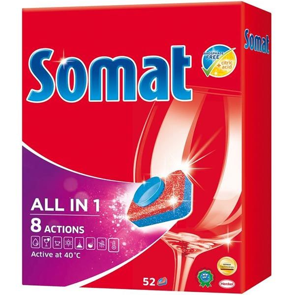 Таблетки для миття посуду Somat All in 1 52 шт