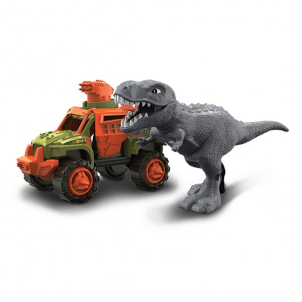 Игровой набор Road Rippers Машинка и динозавр T-Rex grey 20071