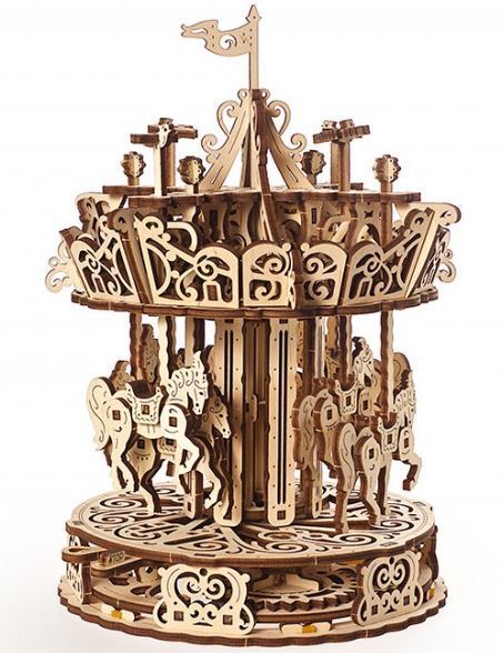 Деревянный 3D-конструктор UGEARS Карусель