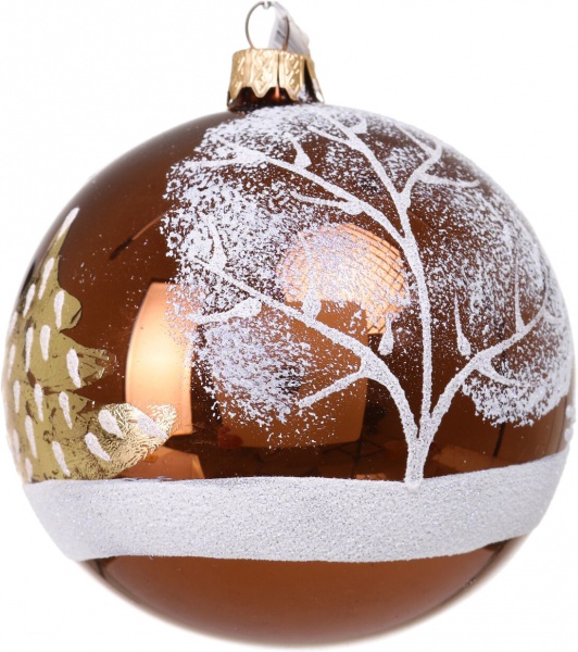 Шар новогодний мульти d 100 мм в ассортименте