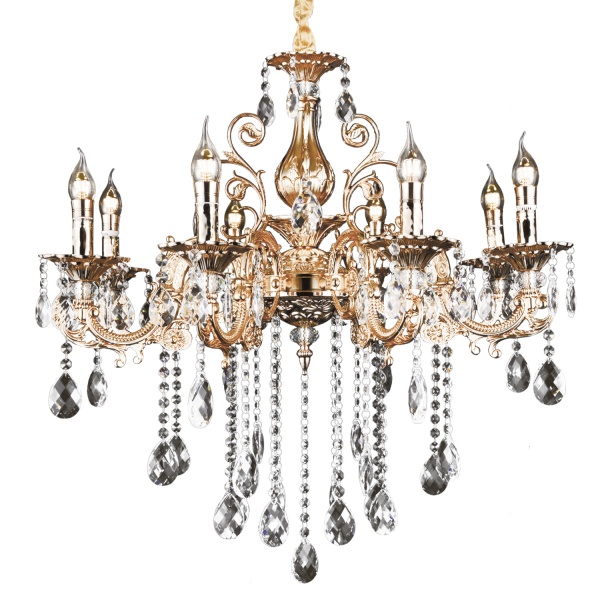 Люстра Victoria Lighting 8x40 Вт E14 золотий Marisa/SP8 