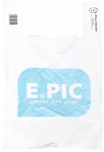 Пакет-майка Epic био-пак из крахмала 7 кг 400x600 мм 1 шт.