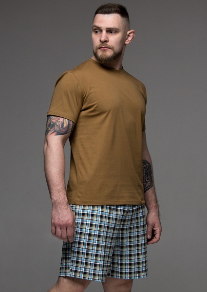 Пижама мужская Roksana 1211/12027 р. 54 коричневый