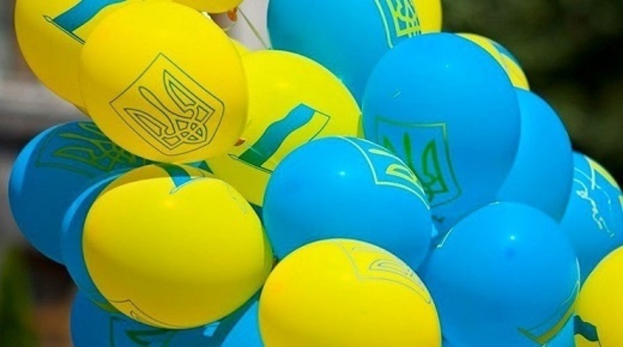 Шарики воздушные Шартіко Патриот 30 см желтый/голубой 2 шт.