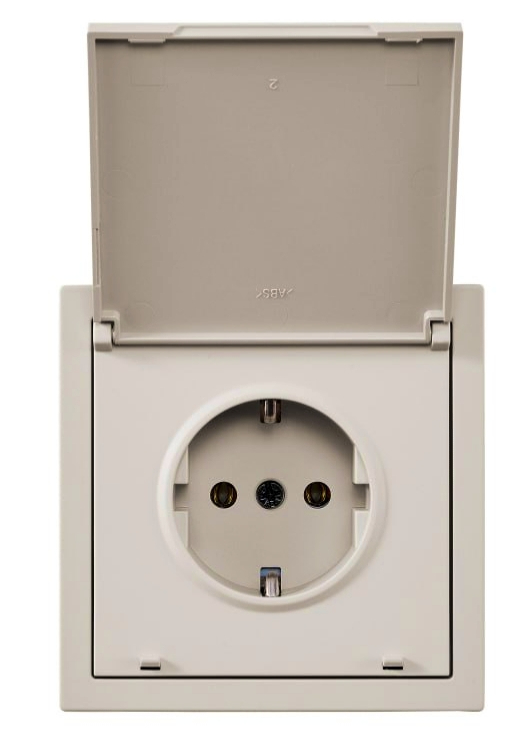 Механизм розетки бытовая с заземлением HausMark Juna IP20 песочный/бежевый 7041-1888U2-123BQC