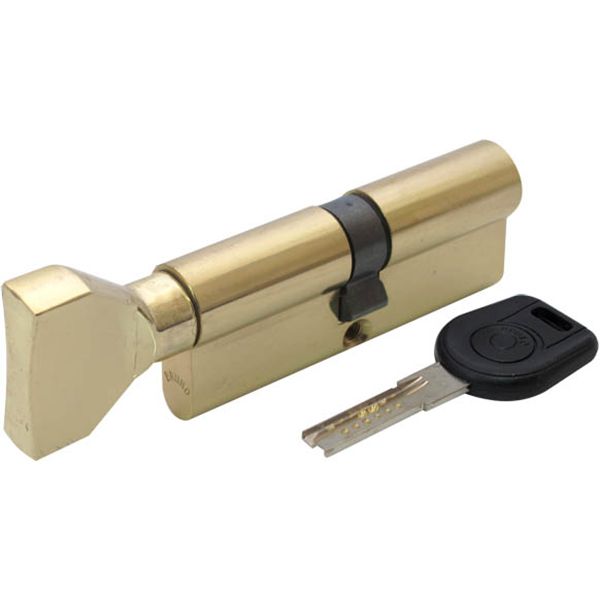 Циліндр Bruno Security 40/40 80 мм поворотний латунь