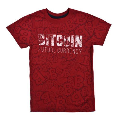 Футболка для хлопчика Macma Bitcoin р.128 червоний 9002 