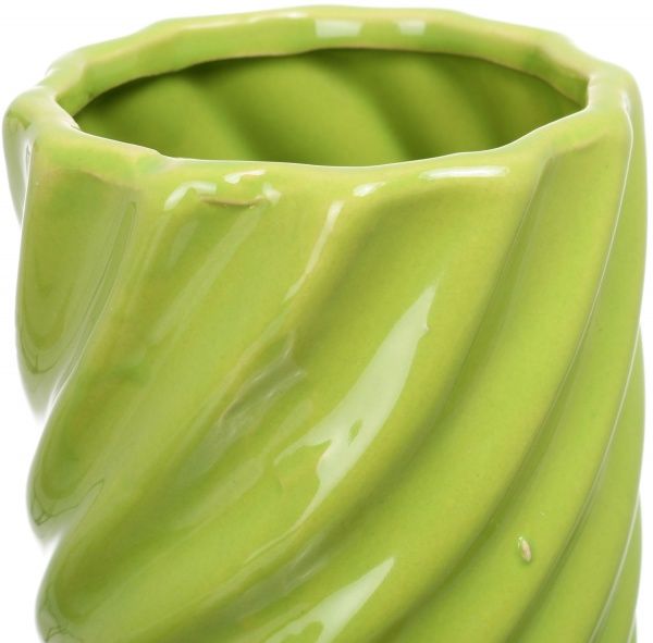 Ваза керамическая зеленая Space 8,5х8,5х23,5 см
