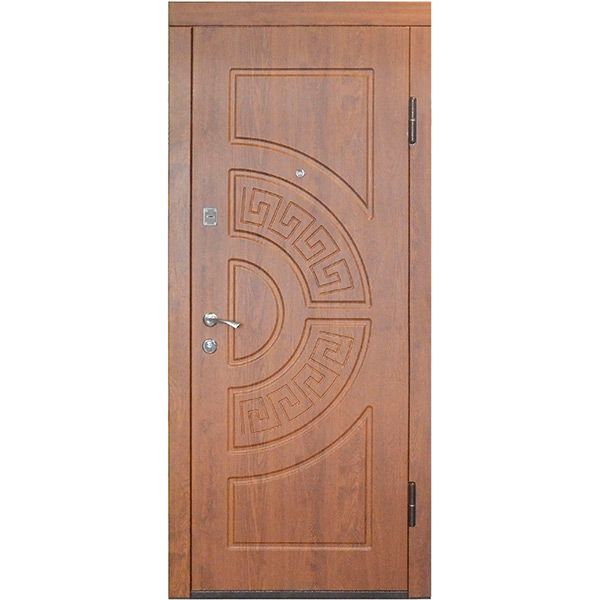 Двери металлические Кордон Оптим Дуб золотой месяц правые