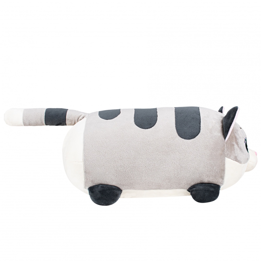 М'яка іграшка подарункова INKATOYS Котик лежебока сірий PUFK1_SU