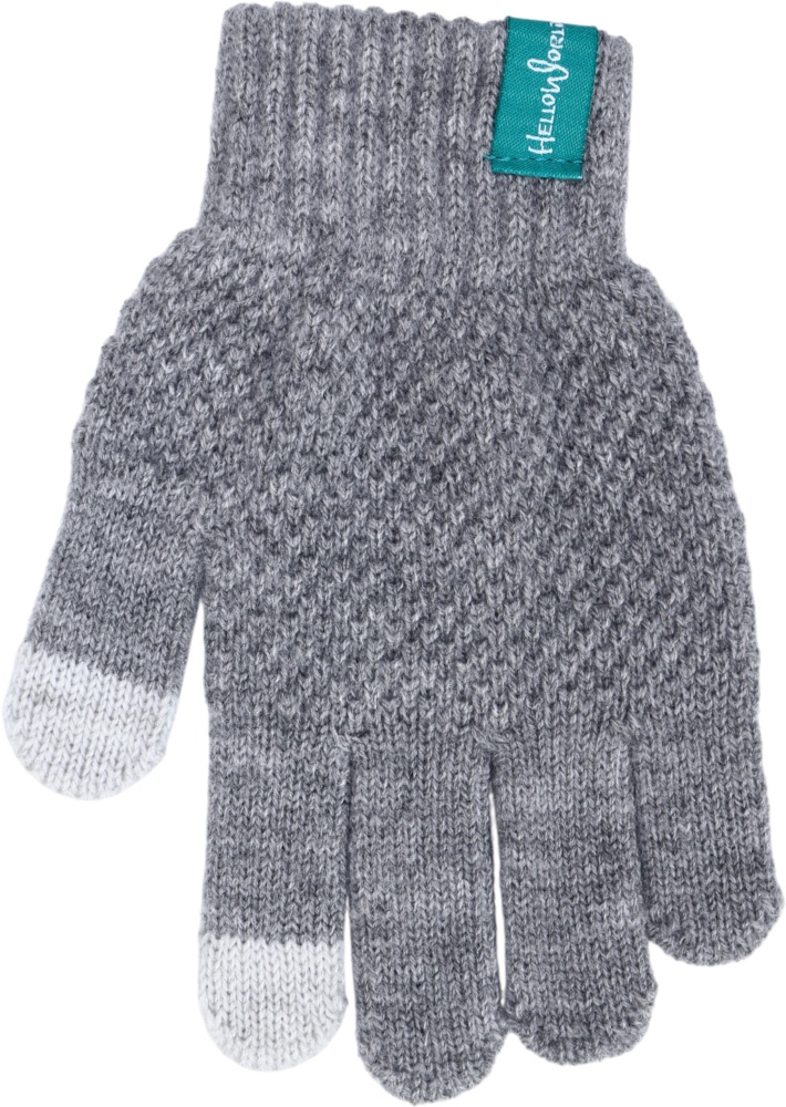 Рукавицы HW для мальчиков р.12-14 /серый